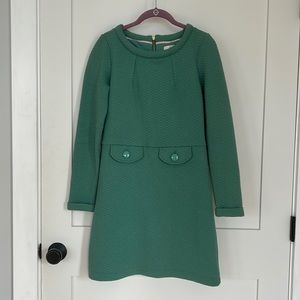 Green, knee-length Boden dress, size 4R US